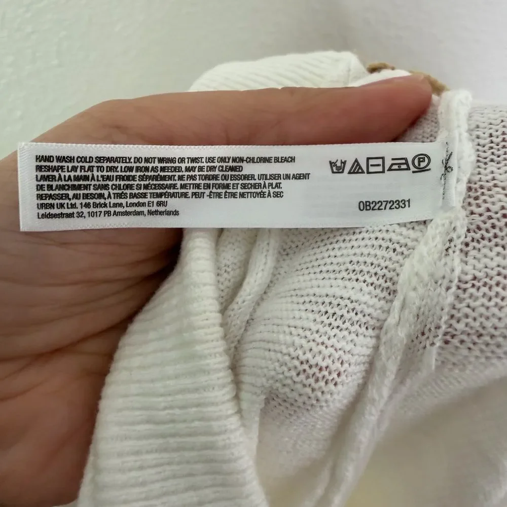 Free-est by Free People Paloma Sweater Pant Sz M White